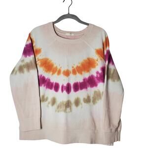 tie dye sweatshirt maurices small light colors purple orange green creamy pink